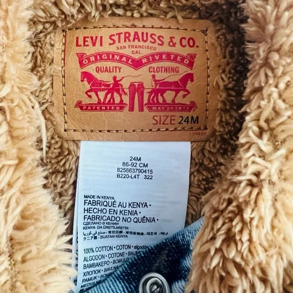 Levi’s Sherpa Trucker Denim Toddler Jean Jacket - Picture 5 of 8